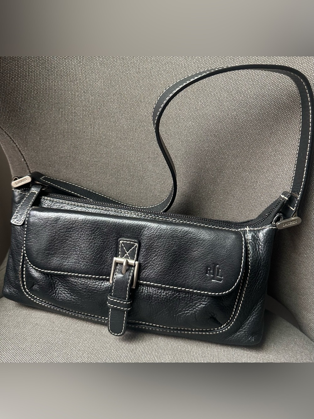 Vintage  RALPH LAUREN Baguette Bag wristlet/ small bag/ mini bag/ purse/pouch